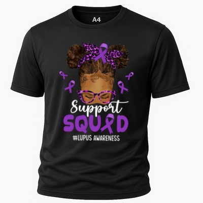 Supportsquad Afro Messy Bun Leopard Lupus Awareness Meaningful Gift Performance Shirt