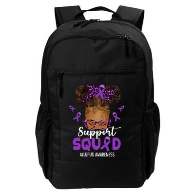 Supportsquad Afro Messy Bun Leopard Lupus Awareness Meaningful Gift Backpack