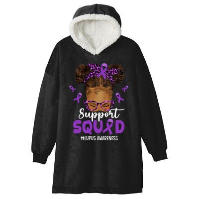 Supportsquad Afro Messy Bun Leopard Lupus Awareness Meaningful Gift Hooded Wearable Blanket