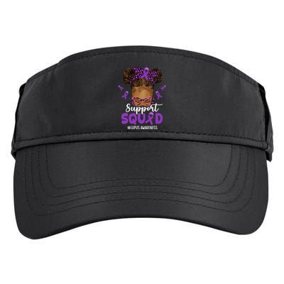 Supportsquad Afro Messy Bun Leopard Lupus Awareness Meaningful Gift Adult Drive Performance Visor