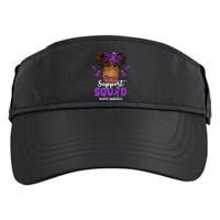 Supportsquad Afro Messy Bun Leopard Lupus Awareness Meaningful Gift Adult Drive Performance Visor