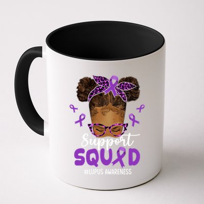 Supportsquad Afro Messy Bun Leopard Lupus Awareness Meaningful Gift Mug