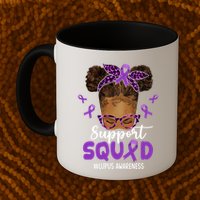 Supportsquad Afro Messy Bun Leopard Lupus Awareness Meaningful Gift Mug