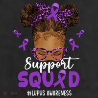 Supportsquad Afro Messy Bun Leopard Lupus Awareness Meaningful Gift 25L Jumbo Tote