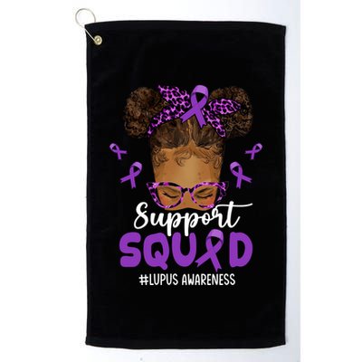Supportsquad Afro Messy Bun Leopard Lupus Awareness Meaningful Gift Golf Towel