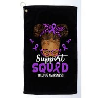 Supportsquad Afro Messy Bun Leopard Lupus Awareness Meaningful Gift Golf Towel