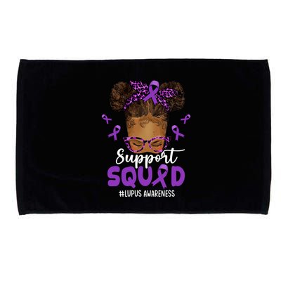 Supportsquad Afro Messy Bun Leopard Lupus Awareness Meaningful Gift Microfiber Hand Towel