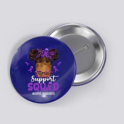 Supportsquad Afro Messy Bun Leopard Lupus Awareness Meaningful Gift Button