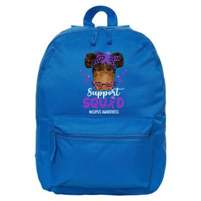 Supportsquad Afro Messy Bun Leopard Lupus Awareness Meaningful Gift 16 in Basic Backpack