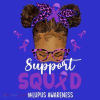 Supportsquad Afro Messy Bun Leopard Lupus Awareness Meaningful Gift Magnet