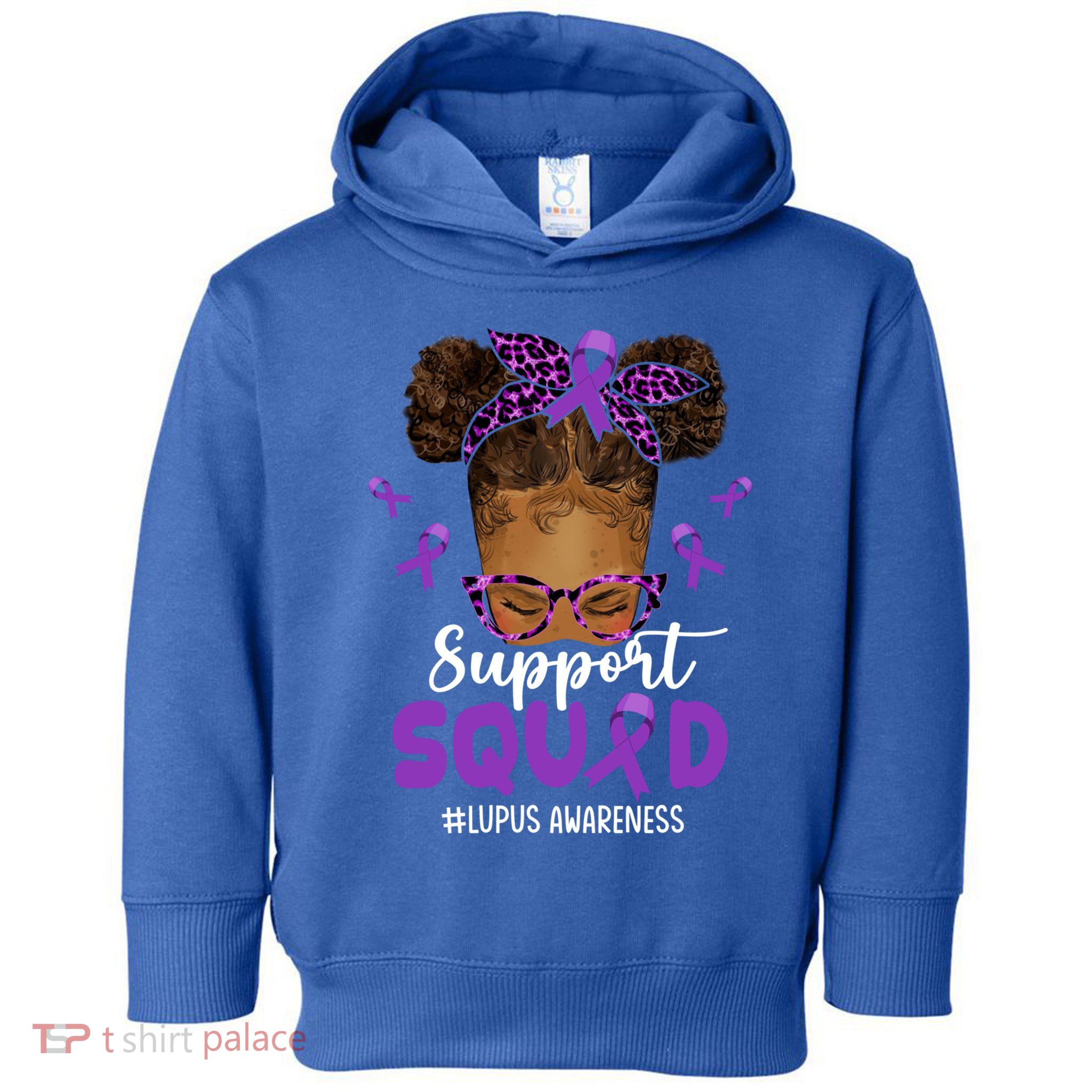 Supportsquad Afro Messy Bun Leopard Lupus Awareness Meaningful Gift Toddler Hoodie