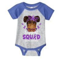 Supportsquad Afro Messy Bun Leopard Lupus Awareness Meaningful Gift Infant Baby Jersey Bodysuit