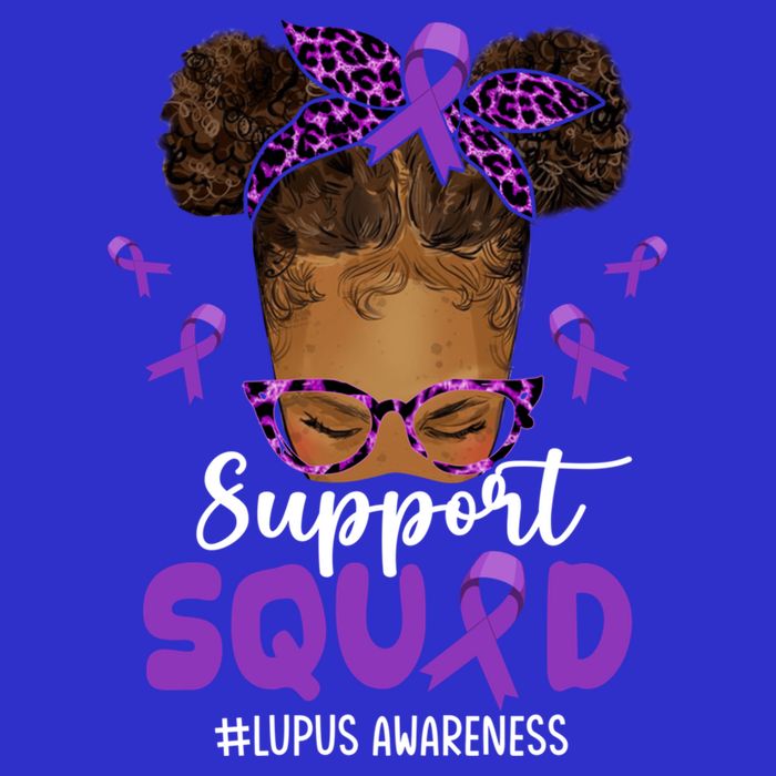 Supportsquad Afro Messy Bun Leopard Lupus Awareness Meaningful Gift Visor