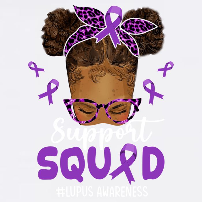 Supportsquad Afro Messy Bun Leopard Lupus Awareness Meaningful Gift Garment-Dyed Sweatshirt