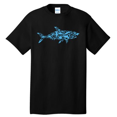 Shark Animal Marine Biology Science Scientist Shark Lover Tall T-Shirt