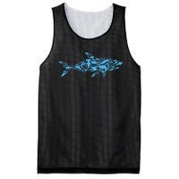 Shark Animal Marine Biology Science Scientist Shark Lover Mesh Reversible Basketball Jersey Tank