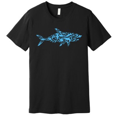 Shark Animal Marine Biology Science Scientist Shark Lover Premium T-Shirt