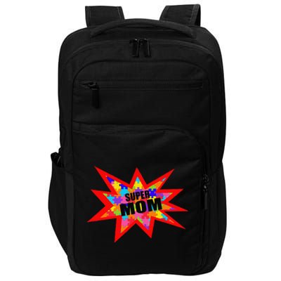 Super Autism Mom Autism Superhero Awareness Impact Tech Backpack