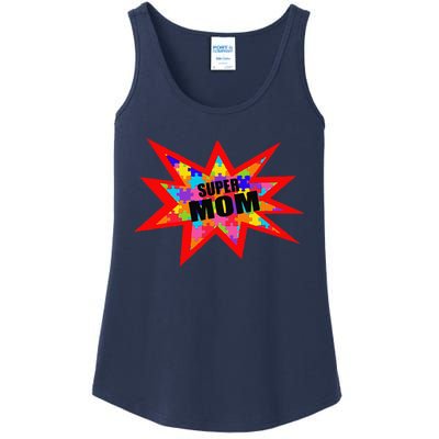 Super Autism Mom Autism Superhero Awareness Ladies Essential Tank