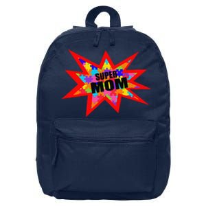 Super Autism Mom Autism Superhero Awareness 16 in Basic Backpack