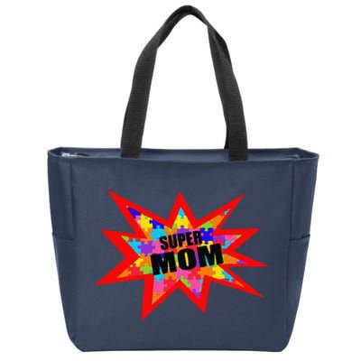 Super Autism Mom Autism Superhero Awareness Zip Tote Bag