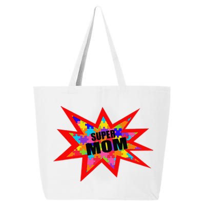 Super Autism Mom Autism Superhero Awareness 25L Jumbo Tote