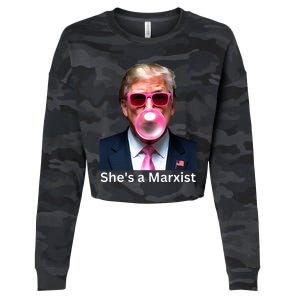 SheS A Marxist Funny Donald Trump Debate Saying 2024 Cropped Pullover Crew