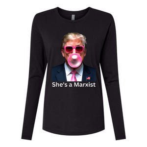 SheS A Marxist Funny Donald Trump Debate Saying 2024 Womens Cotton Relaxed Long Sleeve T-Shirt