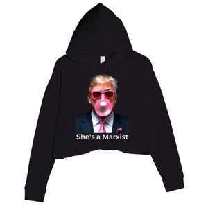 SheS A Marxist Funny Donald Trump Debate Saying 2024 Crop Fleece Hoodie