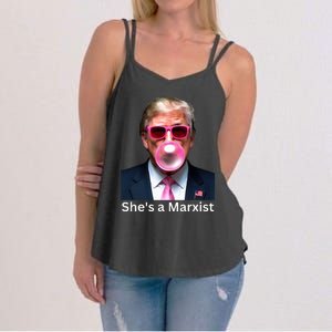 SheS A Marxist Funny Donald Trump Debate Saying 2024 Women's Strappy Tank