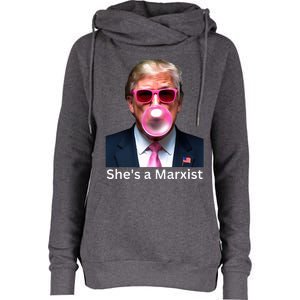 SheS A Marxist Funny Donald Trump Debate Saying 2024 Womens Funnel Neck Pullover Hood