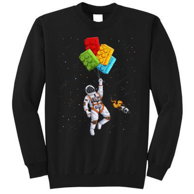 Space Astronaut Master Builder Funny Building Blocks Bricks Sweatshirt