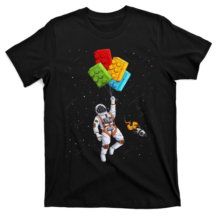 Space Astronaut Master Builder Funny Building Blocks Bricks T-Shirt