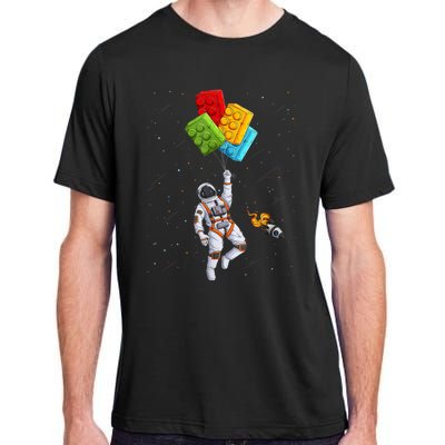 Space Astronaut Master Builder Funny Building Blocks Bricks Adult ChromaSoft Performance T-Shirt