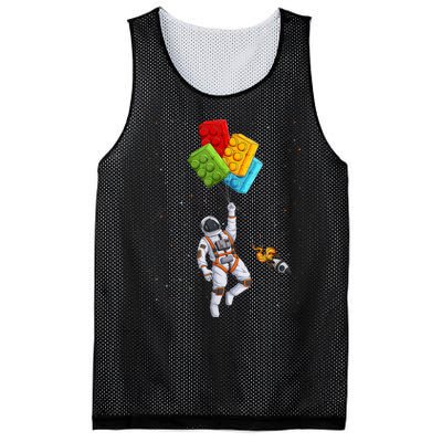 Space Astronaut Master Builder Funny Building Blocks Bricks Mesh Reversible Basketball Jersey Tank