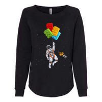 Space Astronaut Master Builder Funny Building Blocks Bricks Womens California Wash Sweatshirt