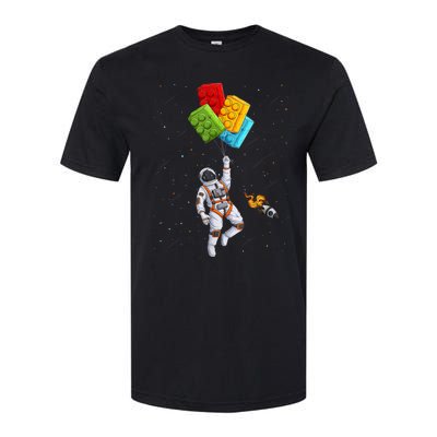 Space Astronaut Master Builder Funny Building Blocks Bricks Softstyle CVC T-Shirt