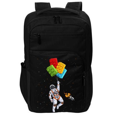 Space Astronaut Master Builder Funny Building Blocks Bricks Impact Tech Backpack