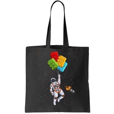 Space Astronaut Master Builder Funny Building Blocks Bricks Tote Bag