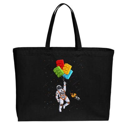 Space Astronaut Master Builder Funny Building Blocks Bricks Cotton Canvas Jumbo Tote