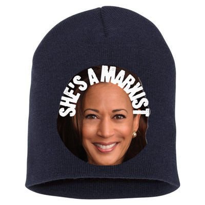 SheS A Marxist Kamala Trump 2024 Election Debate Short Acrylic Beanie