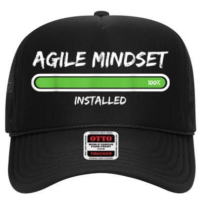 Scrum Agile Mindset Installed Project High Crown Mesh Back Trucker Hat