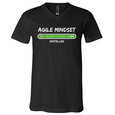 Scrum Agile Mindset Installed Project V-Neck T-Shirt