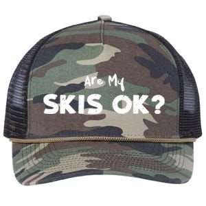 Snowboard: Are My Skis Ok? Skiing Sayings Gift Retro Rope Trucker Hat Cap