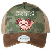 School Axolotl My Axolotl Ate My Homework Cute Axolotl Legacy Tie Dye Trucker Hat