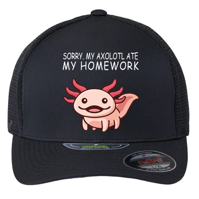 School Axolotl My Axolotl Ate My Homework Cute Axolotl Flexfit Unipanel Trucker Cap