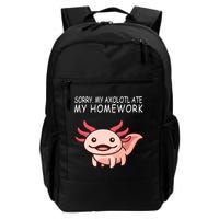 School Axolotl My Axolotl Ate My Homework Cute Axolotl Backpack