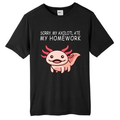 School Axolotl My Axolotl Ate My Homework Cute Axolotl Tall Fusion ChromaSoft Performance T-Shirt