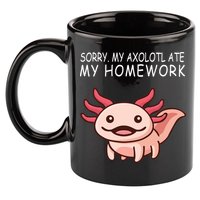 School Axolotl My Axolotl Ate My Homework Cute Axolotl 11oz C Handle Ceramic Mug
