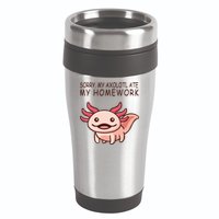 School Axolotl My Axolotl Ate My Homework Cute Axolotl 16oz Travel Tumbler